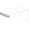 Lorell Relevance Series Short Side Leg Frame, 23.1" x 5.3", For 23.63" Deep Desktops, Silver LLR16206 - alternate 1